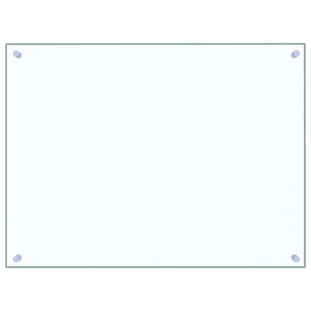 Paraschizzi per Cucina Trasparente 80x60 cm in Vetro Temperato