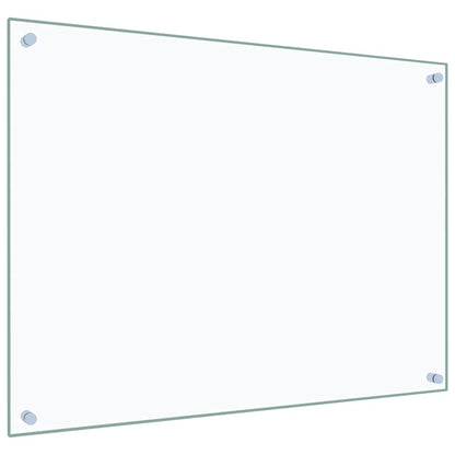 Paraschizzi per Cucina Trasparente 80x60 cm in Vetro Temperato