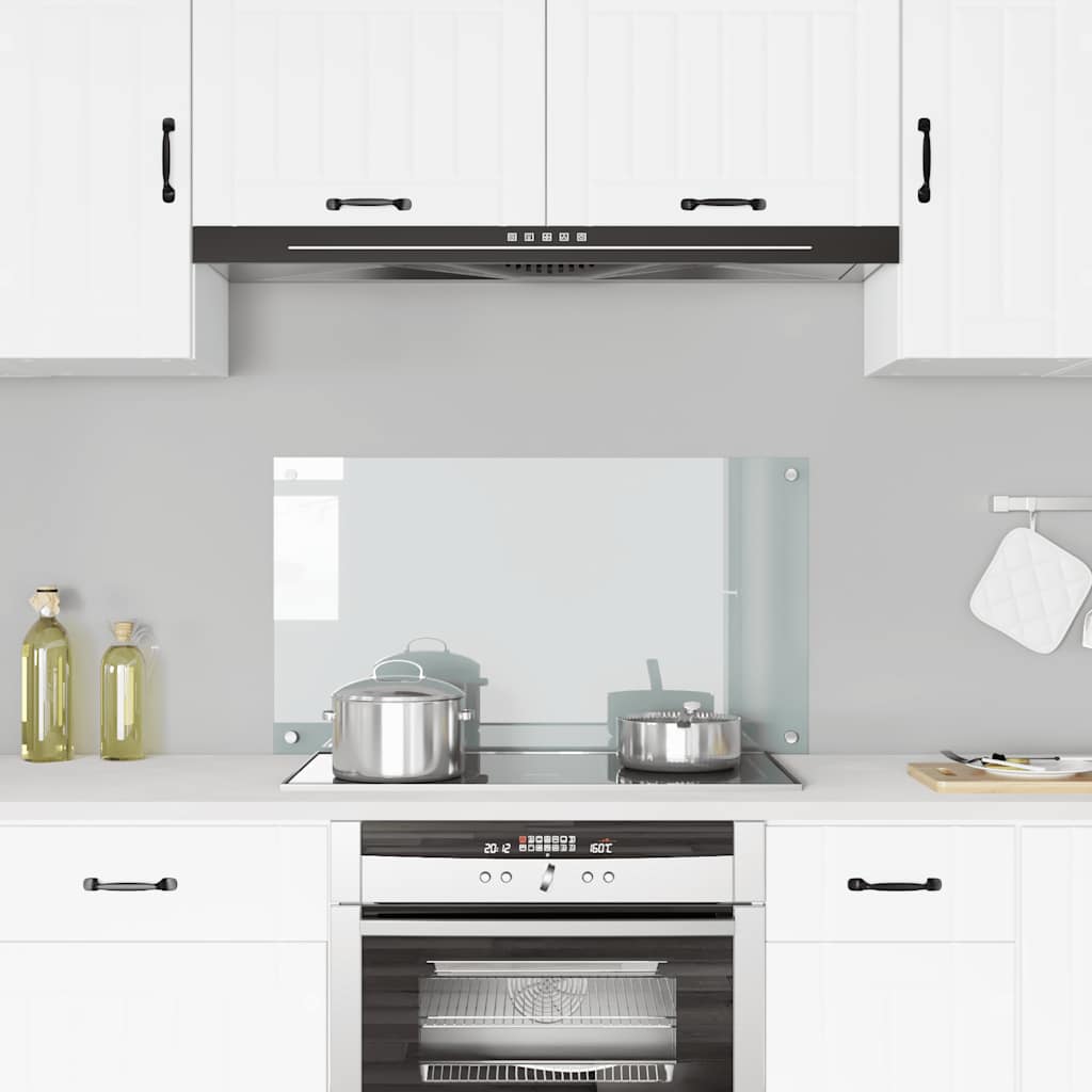 Paraschizzi per Cucina Trasparente 90x50 cm in Vetro Temperato