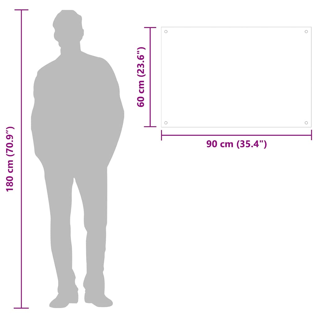 Paraschizzi per Cucina Trasparente 90x60 cm in Vetro Temperato