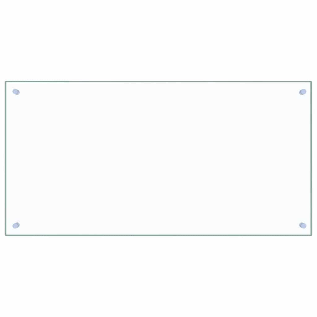 Paraschizzi per Cucina Trasparente 100x50 cm in Vetro Temperato