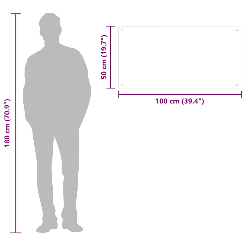 Paraschizzi per Cucina Trasparente 100x50 cm in Vetro Temperato