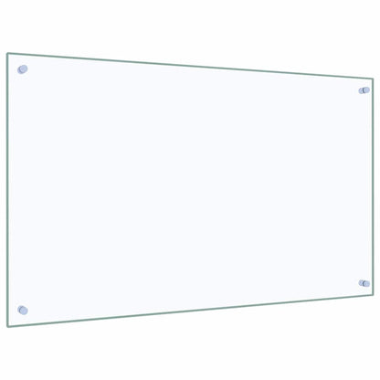 Paraschizzi per Cucina Trasparente 100x60 cm in Vetro Temperato