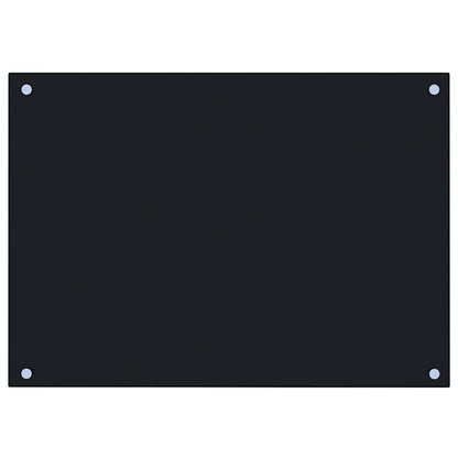 Paraschizzi per Cucina Nero 70x50 cm in Vetro Temperato