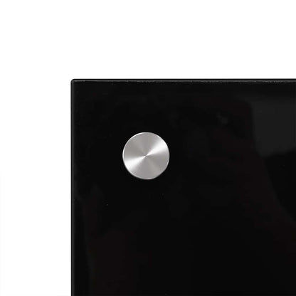 Paraschizzi per Cucina Nero 80x50 cm in Vetro Temperato