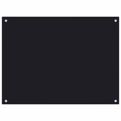 Paraschizzi per Cucina Nero 80x60 cm in Vetro Temperato