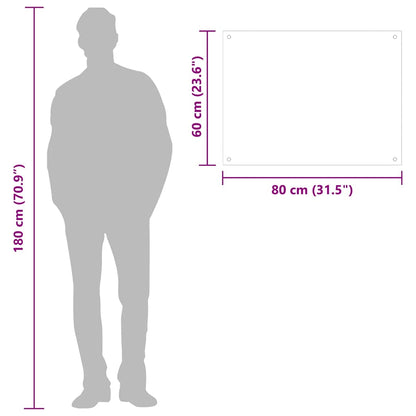 Paraschizzi per Cucina Nero 80x60 cm in Vetro Temperato