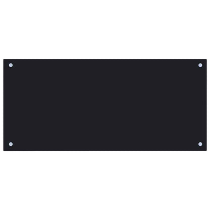 Paraschizzi per Cucina Nero 90x40 cm in Vetro Temperato