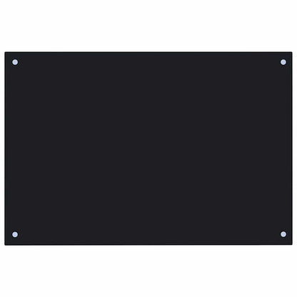 Paraschizzi per Cucina Nero 90x50 cm in Vetro Temperato