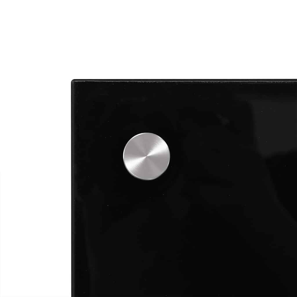 Paraschizzi per Cucina Nero 90x50 cm in Vetro Temperato