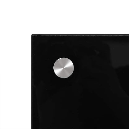 Paraschizzi per Cucina Nero 90x50 cm in Vetro Temperato