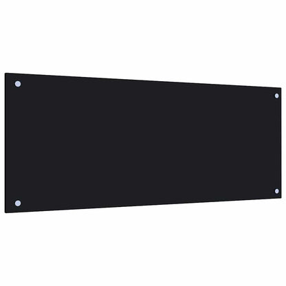 Paraschizzi per Cucina Nero 100x40 cm in Vetro Temperato