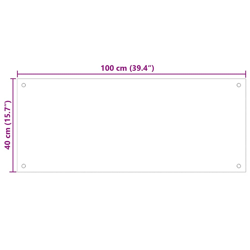 Paraschizzi per Cucina Nero 100x40 cm in Vetro Temperato