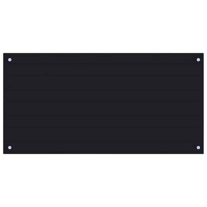 Paraschizzi per Cucina Nero 100x50 cm in Vetro Temperato