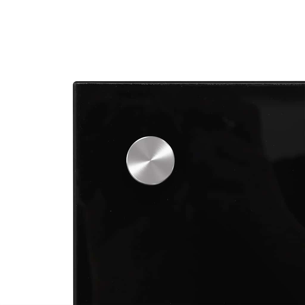 Paraschizzi per Cucina Nero 100x50 cm in Vetro Temperato