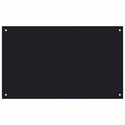 Paraschizzi per Cucina Nero 100x60 cm in Vetro Temperato