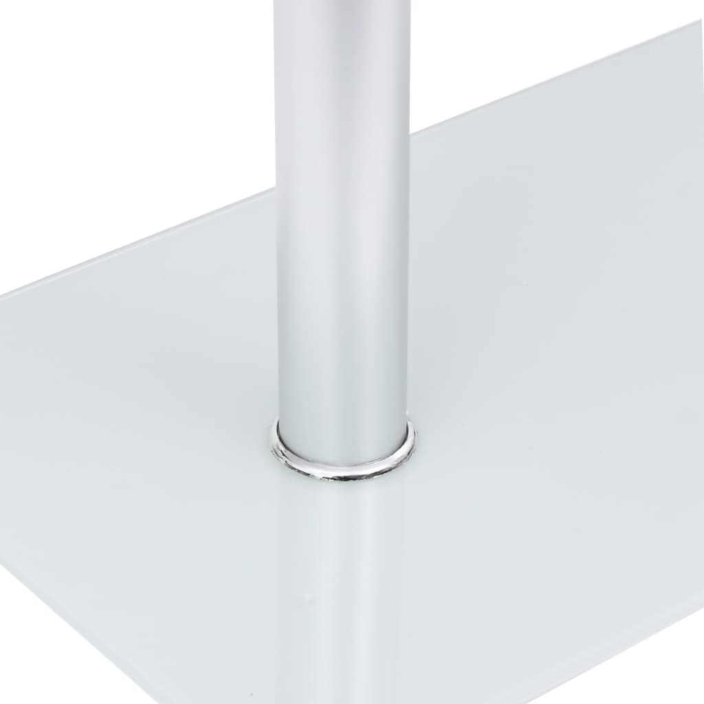 Tavolino Laterale a U Trasparente 45x30x58cm in Vetro Temperato | homemem39