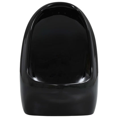 Orinatoio Sospeso con Sciacquone in Ceramica Nero - homemem39