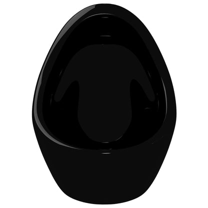 Orinatoio Sospeso con Sciacquone in Ceramica Nero - homemem39