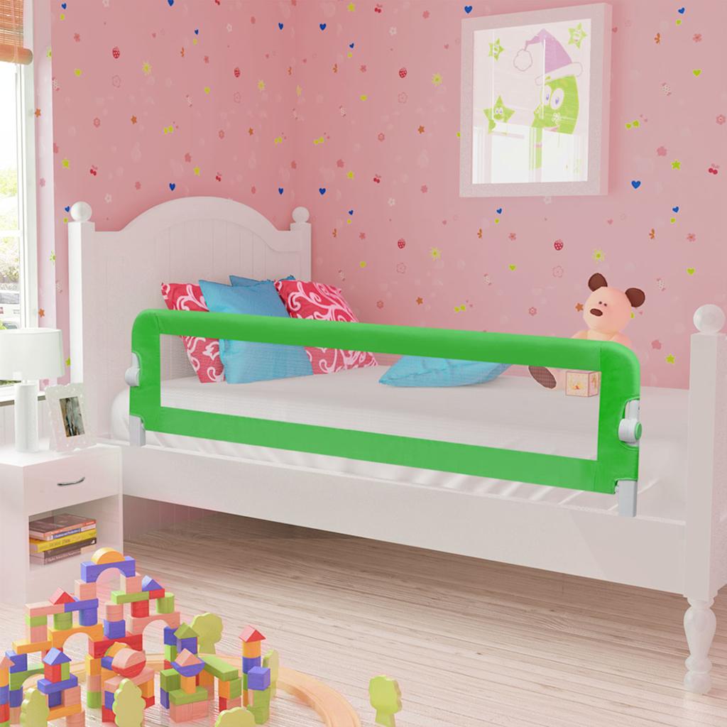 Sponde Letto di Sicurezza Bambini Verde 120x42cm Poliestere | homemem39