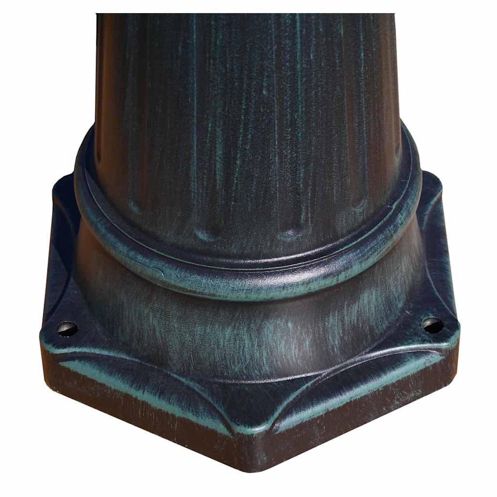 Lampione da Giardino 3 Bracci 230 cm Verde Scuro/Nero Aluminio - homemem39