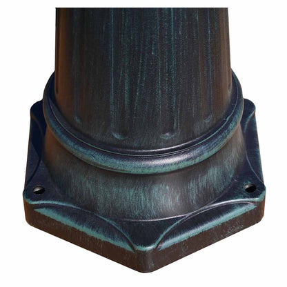 Lampione da Giardino 3 Bracci 230 cm Verde Scuro/Nero Aluminio - homemem39