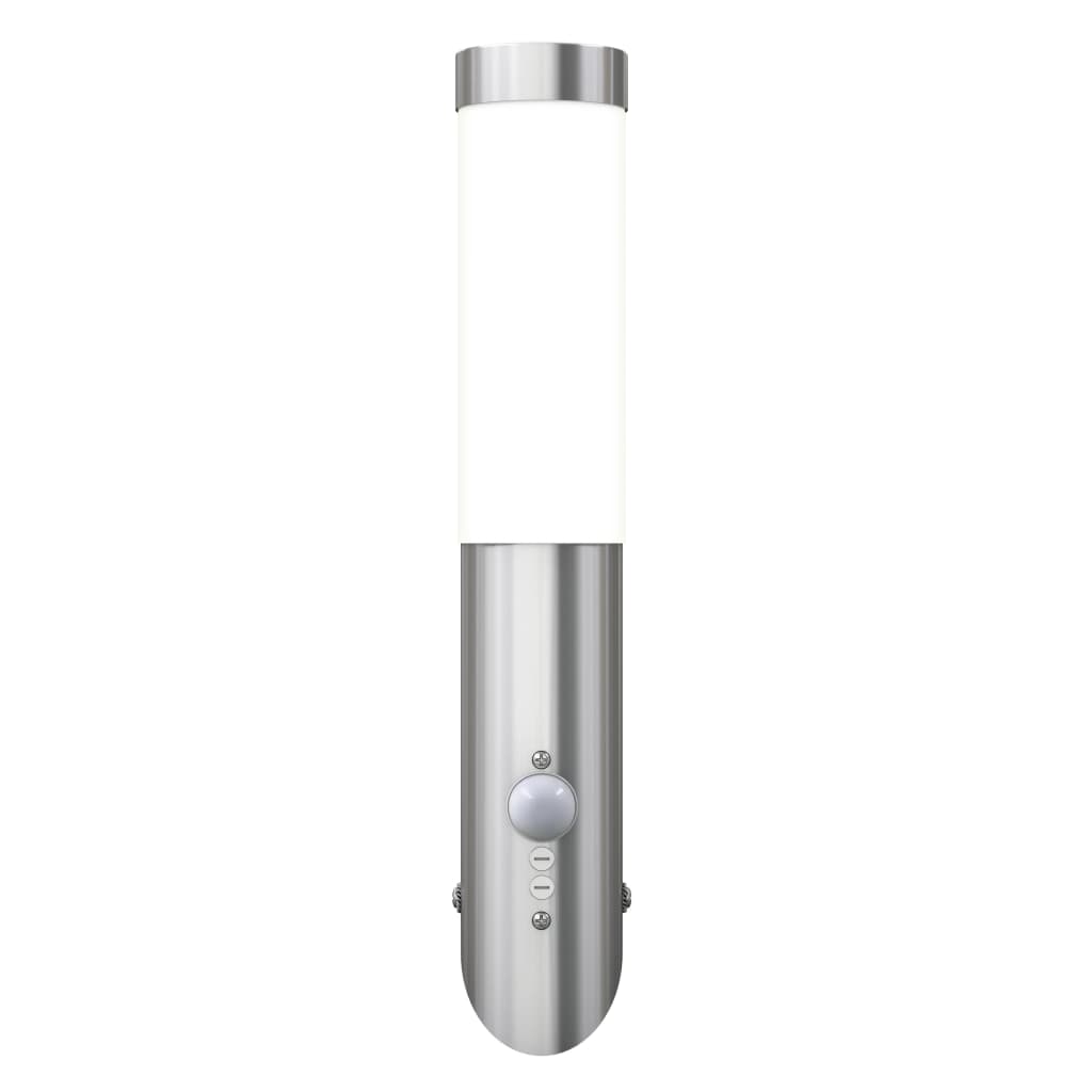 Lampioncino moderno in acciaio inox, sensore di movimento - homemem39