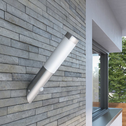 Lampioncino moderno in acciaio inox, sensore di movimento - homemem39