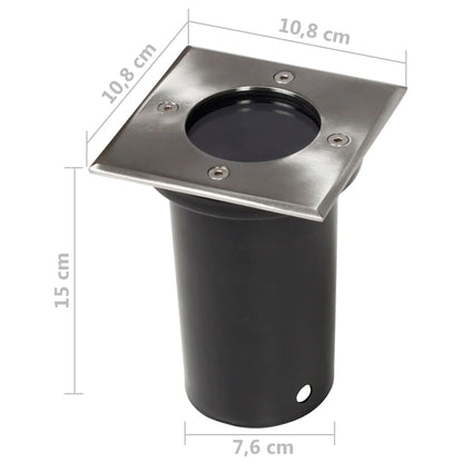 Faretti a Incasso per Esterno Set 3 pz Quadrati - homemem39