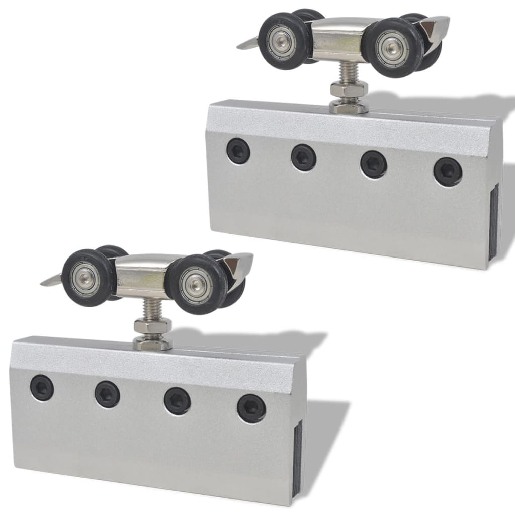 Porta Scorrevole in Vetro e Alluminio 178 cm Argento | homemem39