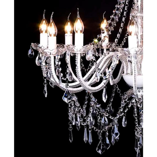 Lampadario classico vetro 1600 cristalli, a sospensione - homemem39