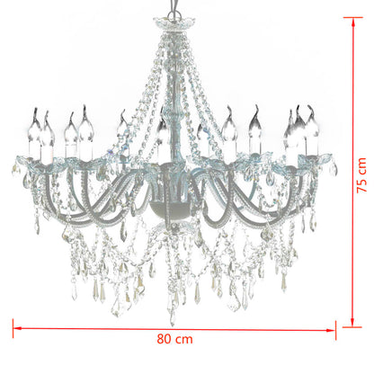 Lampadario classico vetro 1600 cristalli, a sospensione - homemem39
