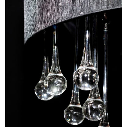 Lampadario con 85 Cristalli Nero - homemem39