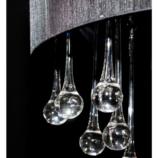 Lampadario con 85 Cristalli Nero - homemem39