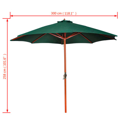 Ombrellone Verde 258 cm | homemem39
