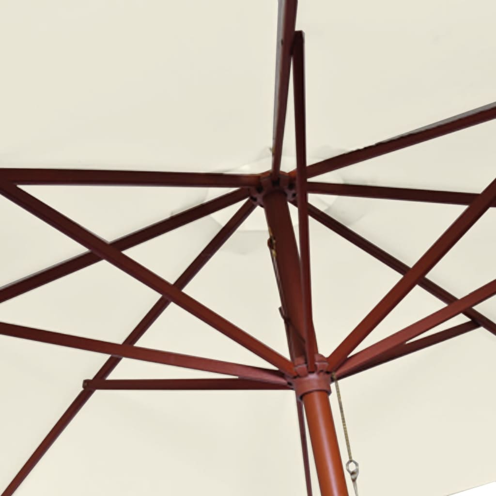 Ombrellone 300x258 cm Bianco Sabbia | homemem39