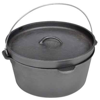 Pentola casseruola da campeggio in ghisa con coperchio - homemem39
