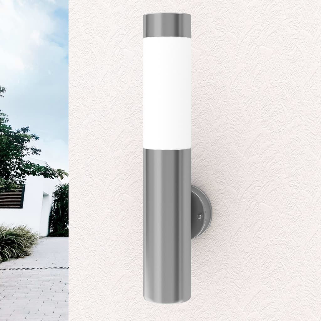 Lampioncini moderni da giardino in acciaio inox interno ed esterno,2 | homemem39
