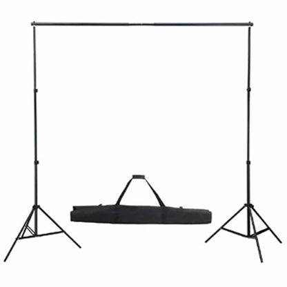 Set Studio Fotografico Fondale Nero 600x300 cm e Luci - homemem39