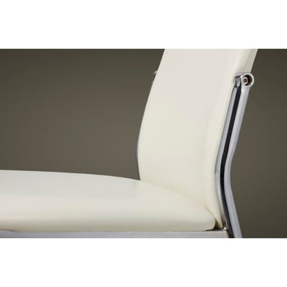 Sedie da Pranzo 6 pz Bianche in Similpelle