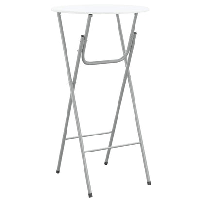 Tavoli da Bar Set 4 pz con Ripiano in MDF Bianco
