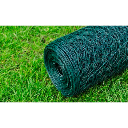 Recinzione in Rete Esagonale in Acciaio 1x25 m Verde Scuro | homemem39