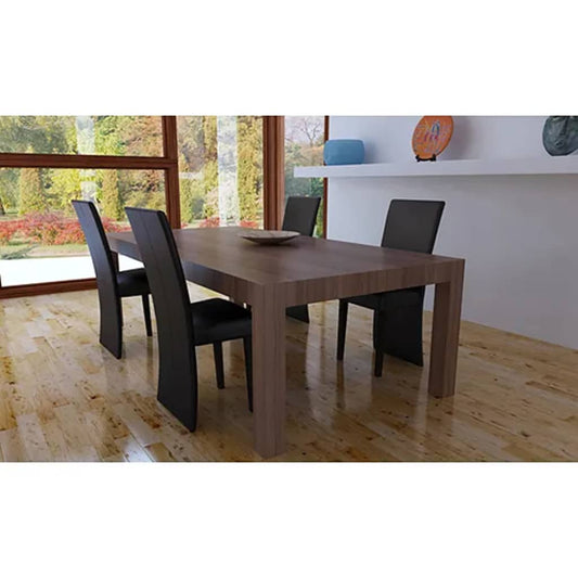 Sedie da Pranzo 4 pz Marrone Scuro in Similpelle - homemem39