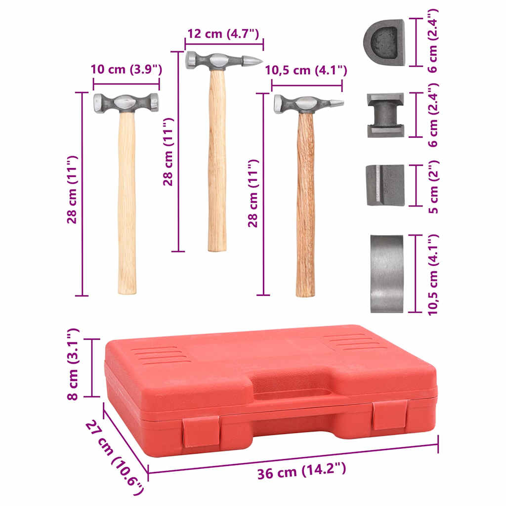 Kit Riparazione Ammaccature 7 pz Carrozzeria Auto | homemem39