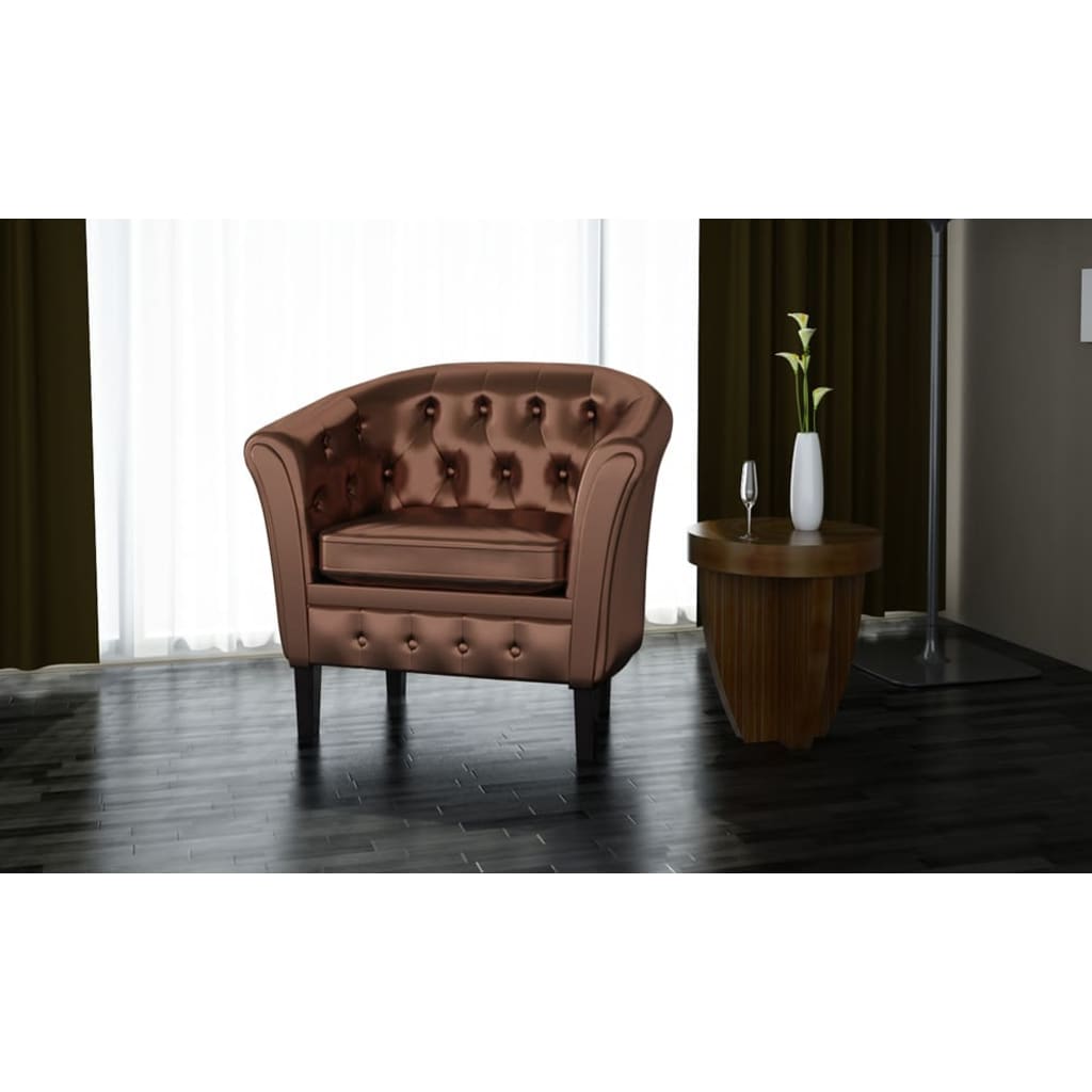 Poltrona Cabriolet Marrone in Similpelle | homemem39