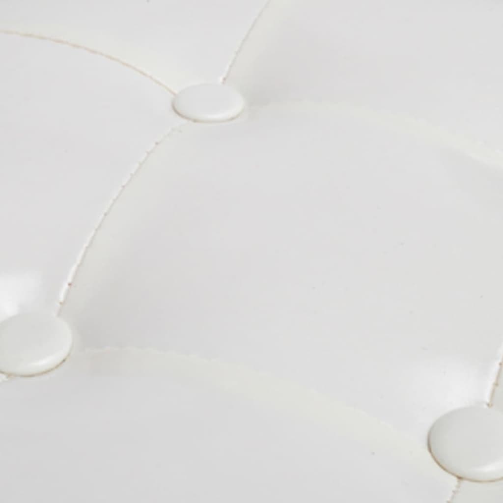 Poltrona a Pozzetto con Poggiapiedi Bianca in Similpelle - homemem39