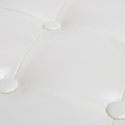 Poltrona a Pozzetto con Poggiapiedi Bianca in Similpelle - homemem39