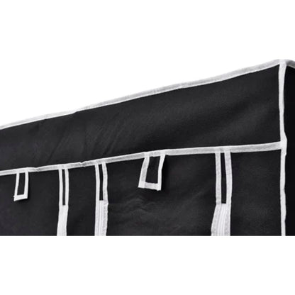 Armadio Guardaroba Pieghevole Nero 110 x 45 x 175 cm - homemem39