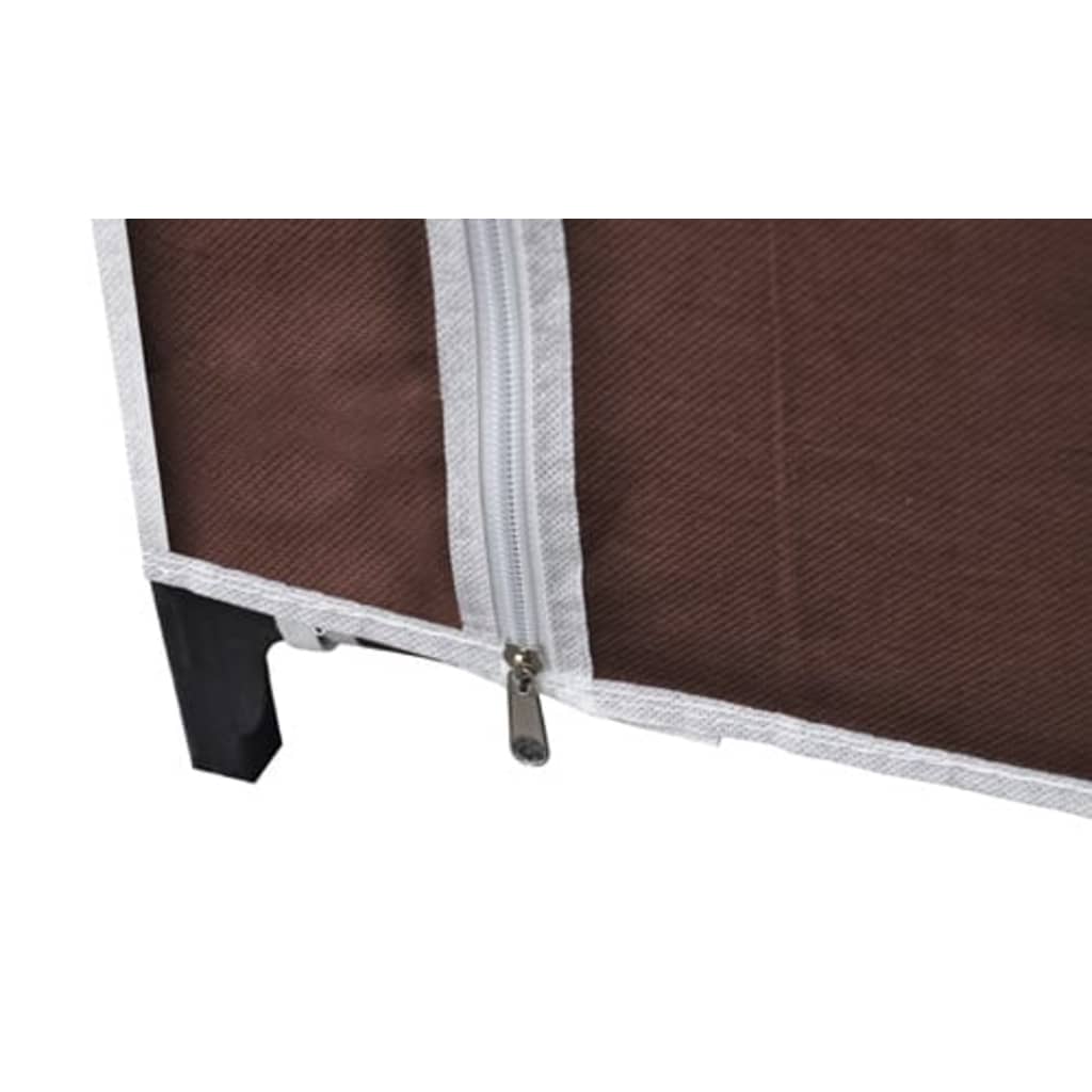 Armadio Guardaroba in Tessuto 2 pz Marrone - homemem39