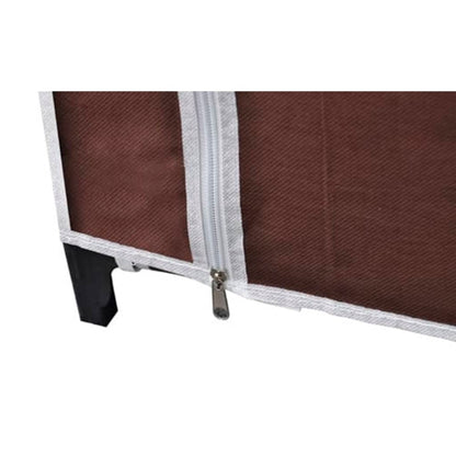 Armadio Guardaroba in Tessuto 2 pz Marrone - homemem39